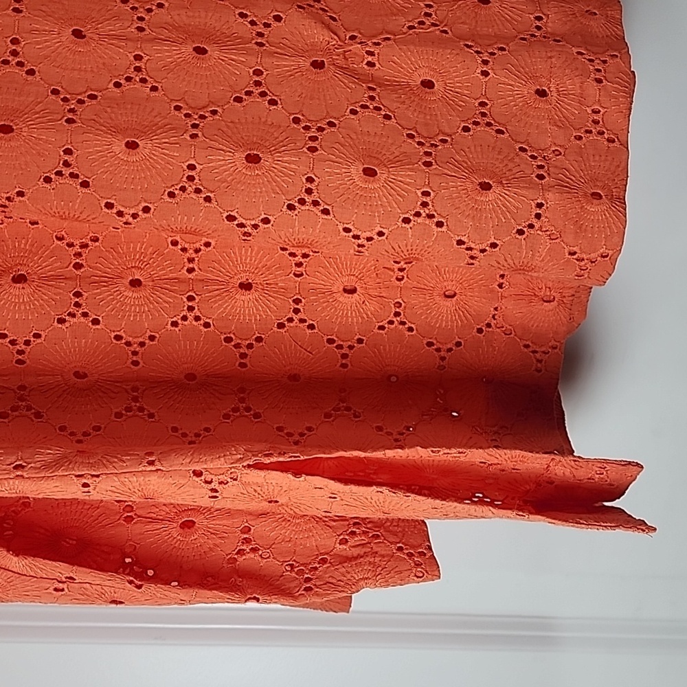 Peck & Peck Weekend Woman Orange Lace Pullover Blouse Shirt Size 16 - Picture 3 of 13